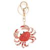 Sparkling Crystal Crab Keychain Hawaii Beach Vacation Souvenir Gift Key Ring