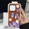 Cartoon Butterfly Flower Case For iPhone 16 Pro Max 15 14 13 12 11 Shockproof Slim Soft Silicone Case Cover