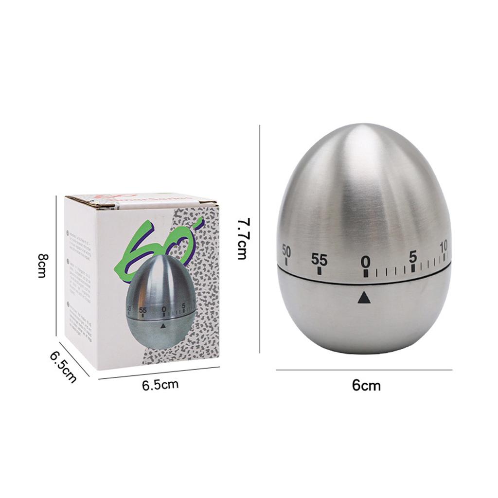 Egg Shape 60 Minutes Timer Metal Easy Operated Kitchen Timer Cooking Baking Helper Kitchen Tool Home Decorations