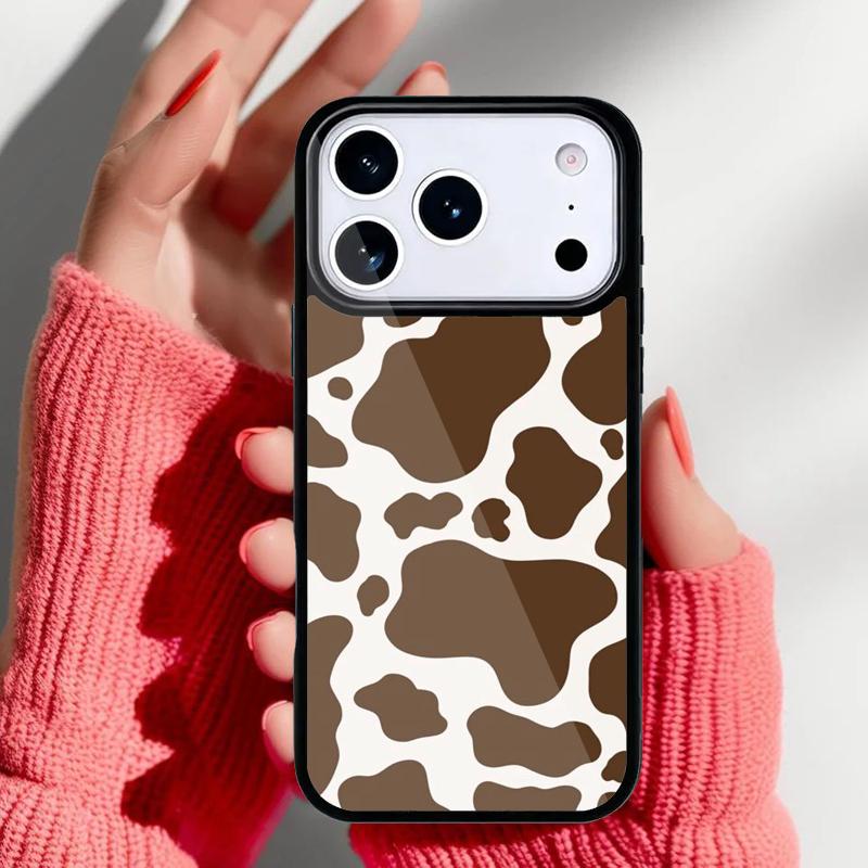 Cow Pattern Phone Case for iPhone 17 16 15 14 13 Pro Max Back Cover for 12 11 Pro Coque