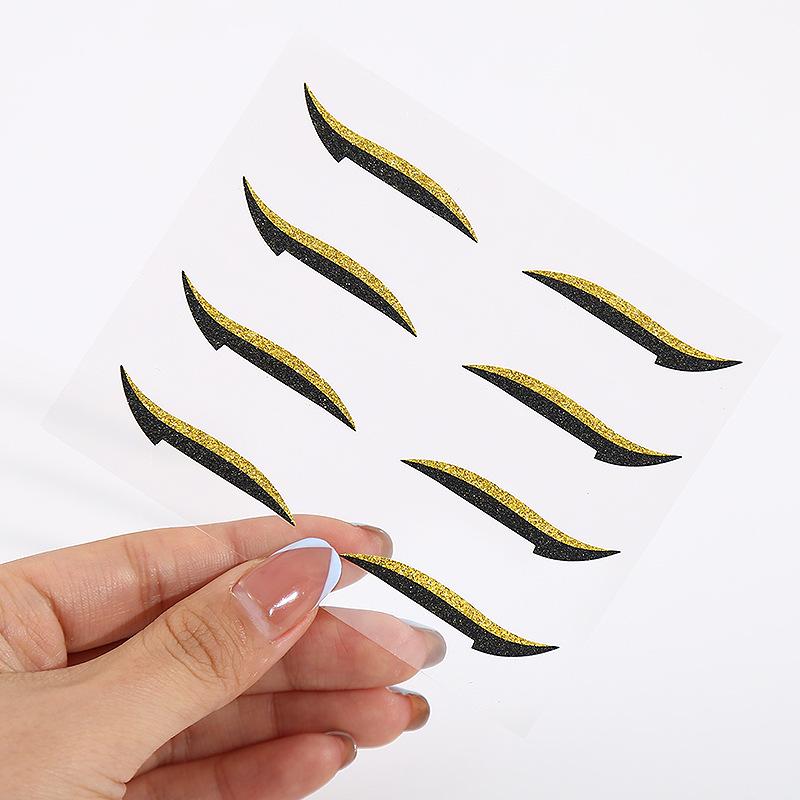 Eyelid and Eyelash Self-Adhesive Stickers: Stage, Party, and Nightclub Glam - European & American Style with Diamond Eyeliner