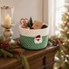 Cotton Rope Christmas Woven Storage Basket Multi-functional Sundries Storage Box  for Living Room