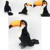Realistic Plush Toucan Stuffed Animal Bird Toy 30cm Black Children's Doll Decoration