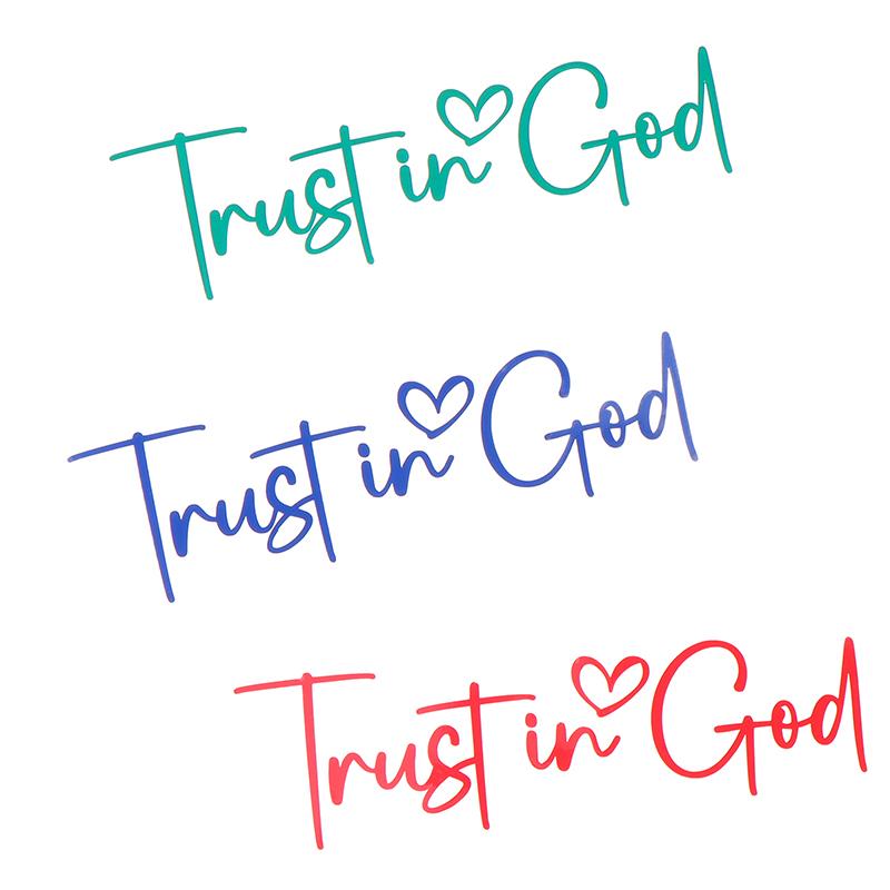 Trust In God Mirror Decal, Car Decals For Women, Faith Mirror Decal, Cute Vinyl Decal, Christian Car Mirror Decal, Religious Car