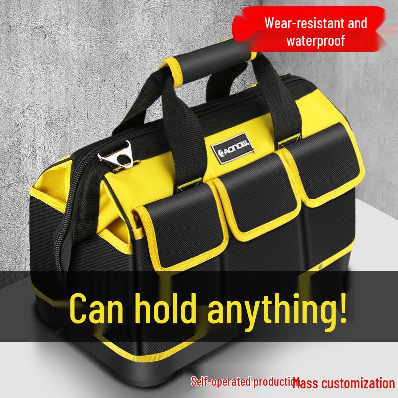 Multifunctional Oxford Cloth Electrician Tool Bag with Plastic Base