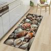 1Pcs Beach Soft Stones Pattern Floor Mat Modern Kitchen Polyester Rug Non-Slip Colorful Indoor Carpet, For Home Bathroom Bedroom Living Room Decor