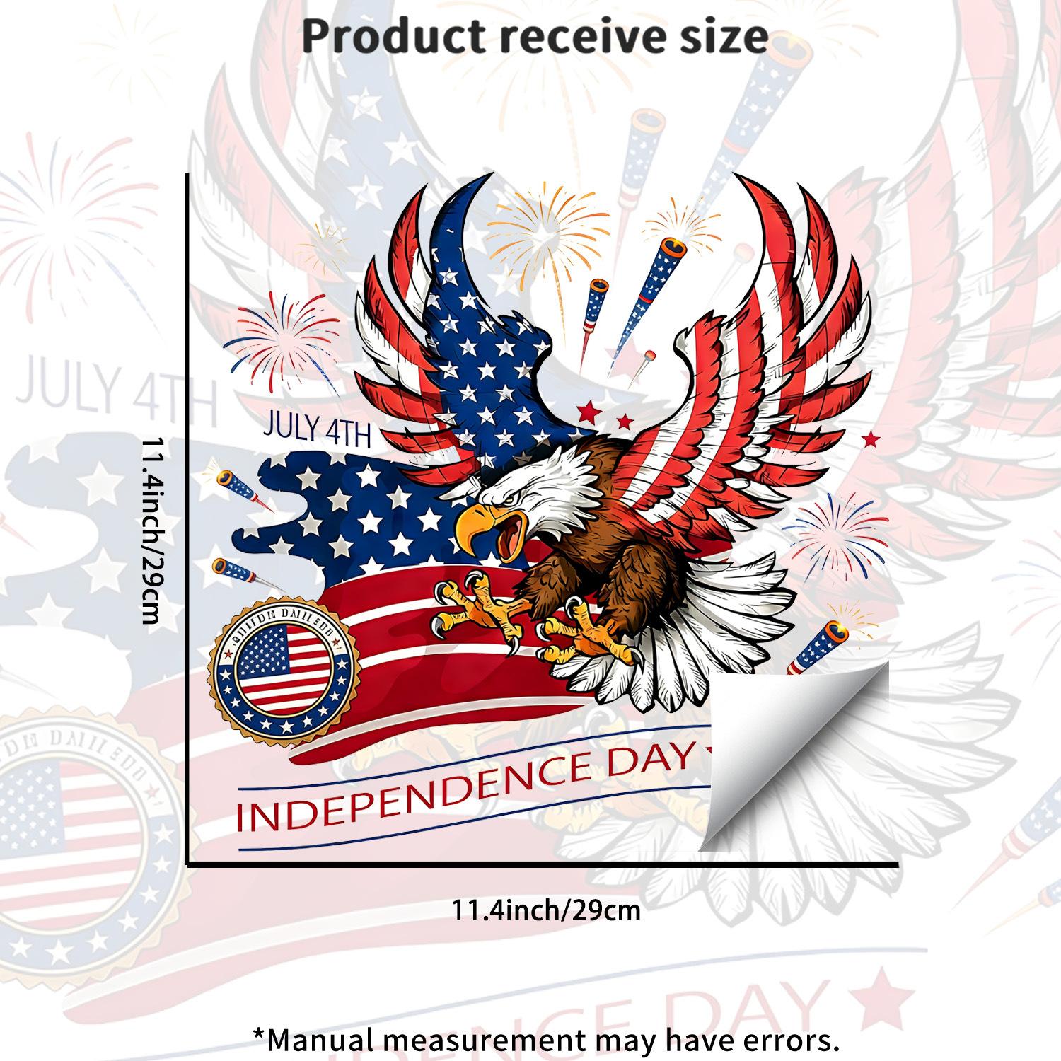 Creative Stickers - Independence Day Static Electricity Glass Stickers - for Children s Room and Living Room Windows JDT-A606