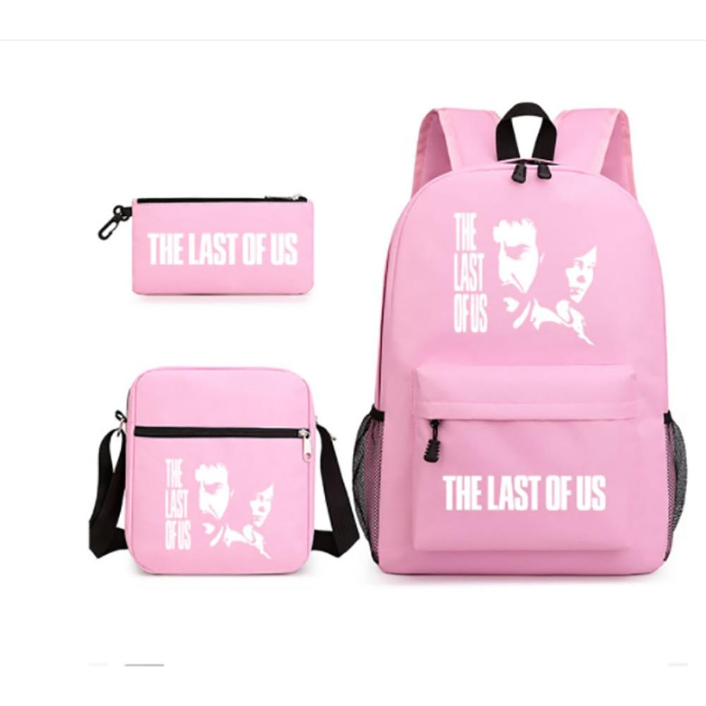 2023 Film and Television Peripheral Printed School Bag 3-piece Casual Pencil Bag Shoulder Bag Double Shoulder Back