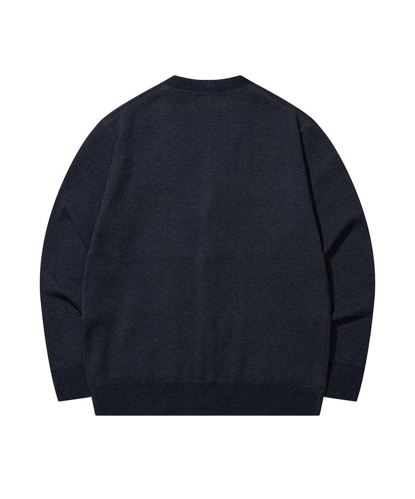 Prodeshirt Vintage Two-Tone V-Neck Cardigan (Navy)