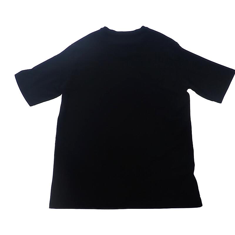 Prada UJN861 L Short Sleeve T-shirt Black Cotton Mens