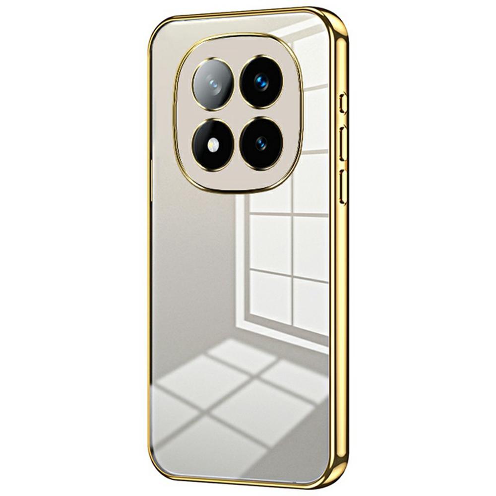 

Для Xiaomi Redmi Note 14 Pro+ 5G Чохол Гальванізована рамка М яка TPU Чохол для телефону Gold