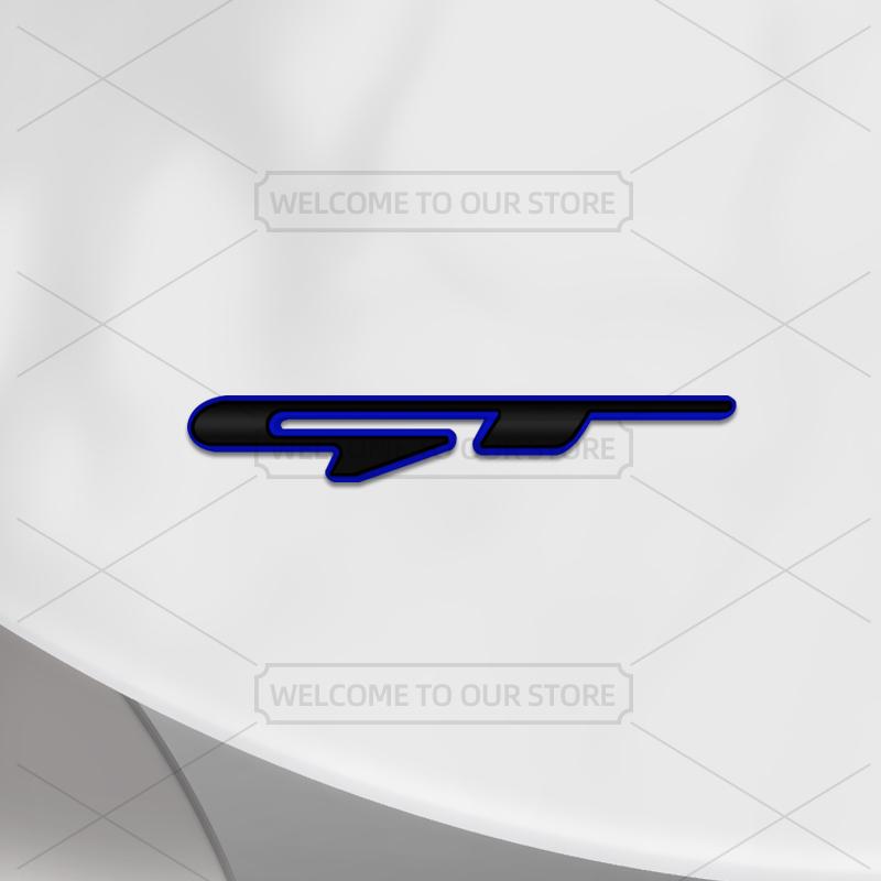 RYQW7 Car 3D Metal GT Body Emblem Grille Badge Decals Auto Tail Sticker For Kia Ceed Stinger Stonic Rio Niro Seltos Sorento K5 K7 K3