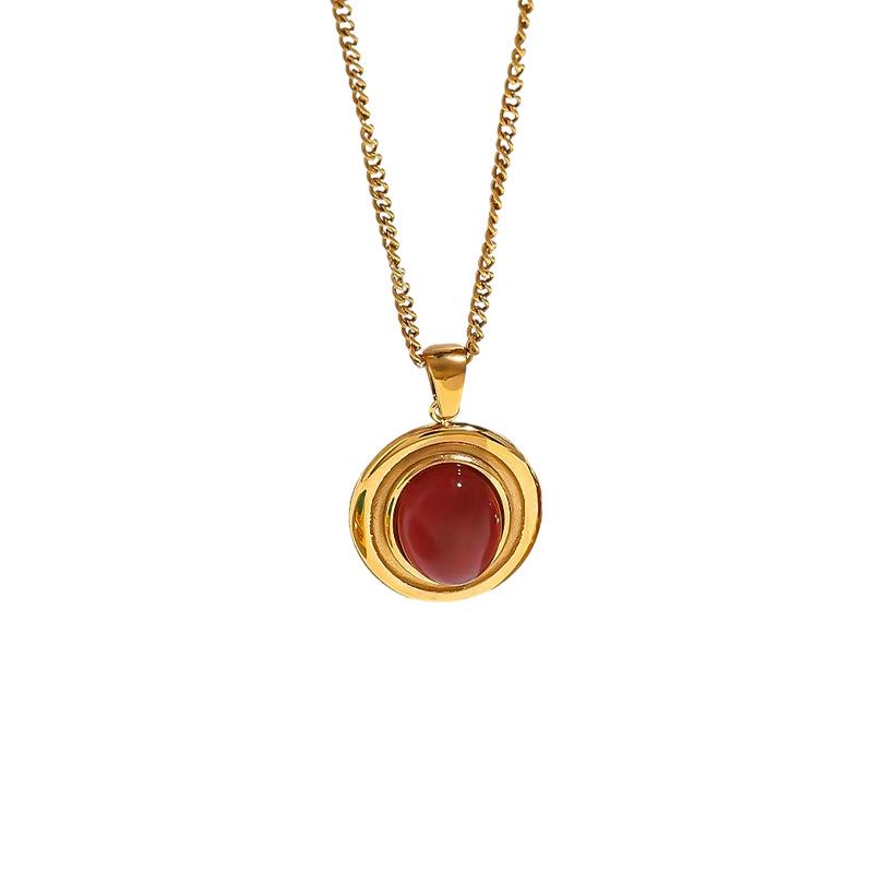 Red Agate & Tiger Eye Necklace - Elegant, Luxurious, Versatile Jewelry Piece