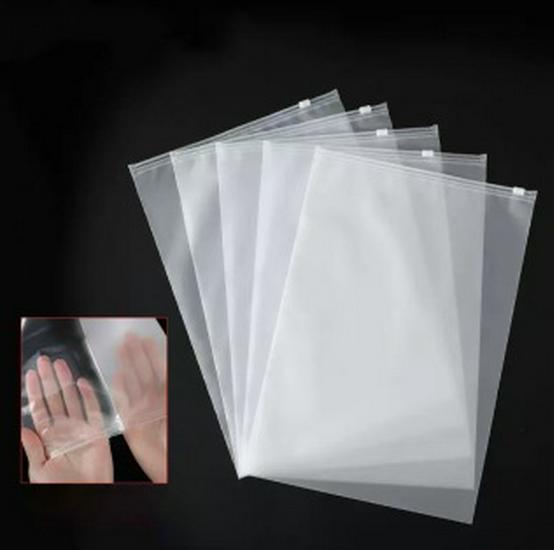 Custom Frosted PE Zipper, Self-Adhesive Sealing Bags for Underwear and Socks Packaging