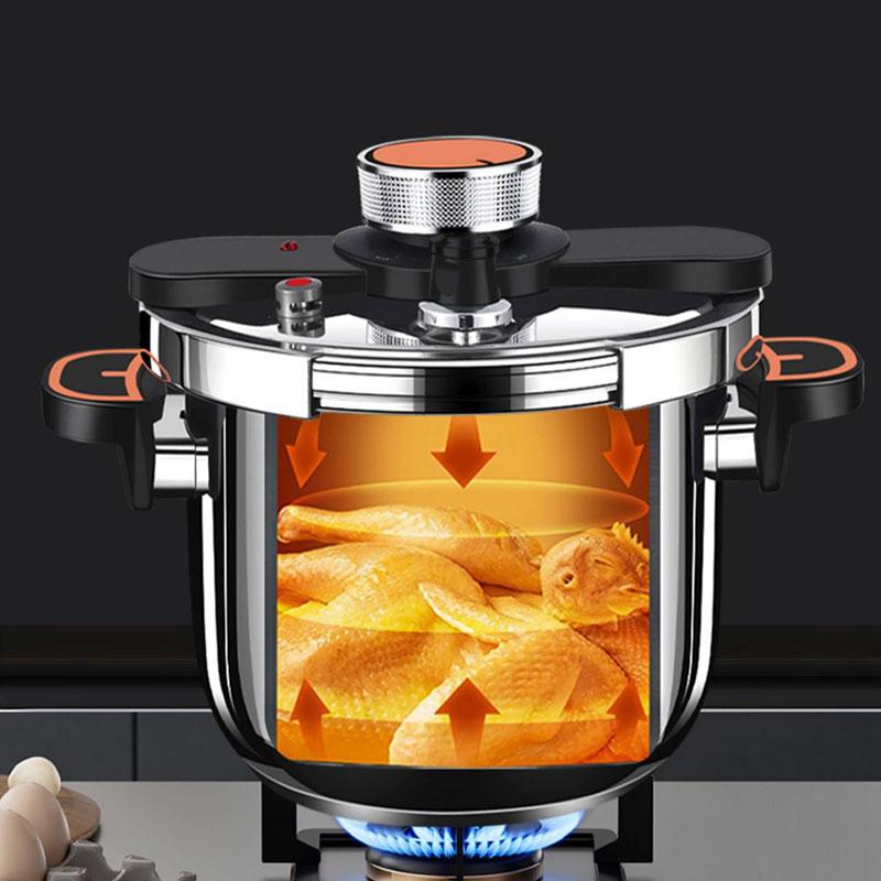 4L/6L Pressure Cooker Stainless Steel Explosion-proof Pressure Pot Cooking Pressure Cooker Easy Use Induction Kitchen Cookware