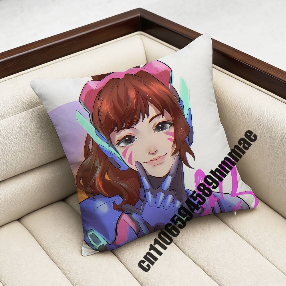 For Juno Ow DVA OOverwatch Throw Pillow Case Sham xcm xcm Square Home Pillowcase Cushion Cover