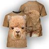 Summer Round Neck Animal Pattern 3D Print Top Fashionable Casual Short Sleeved Men's T-shirts