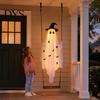 Decorazione fantasma oscillante leggera, grande altalena da appendere, decorazione di Halloween, 1,5 m, spettrale, su un decoro da giardino luminoso con cappello da strega per albero, portico, cortile