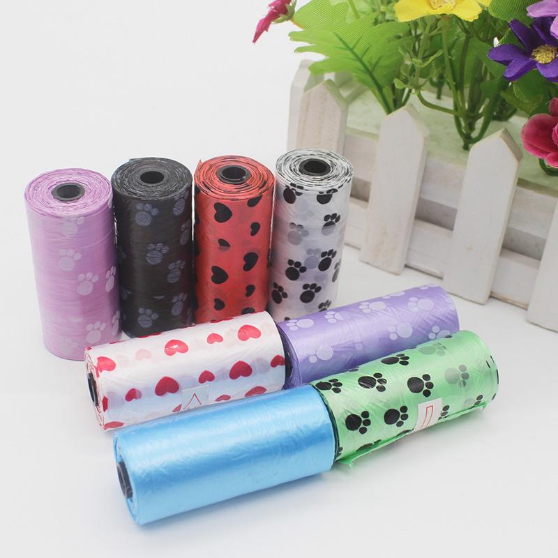 Bedruckte Haustierkotbeutel - 15 Beutel/Rolle zur Reinigung von Hund und Katze