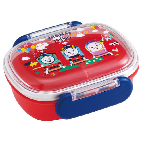 Skater Kids' Small Lunch Box, Single Tier, 270ml, Dome-Shaped, Antibacterial, Made In Japan, Thomas the Tank Engine Design, Boys', QAF1AG68526