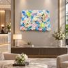Artificial Floral Wall Panel Rectangular Blossom Indoor