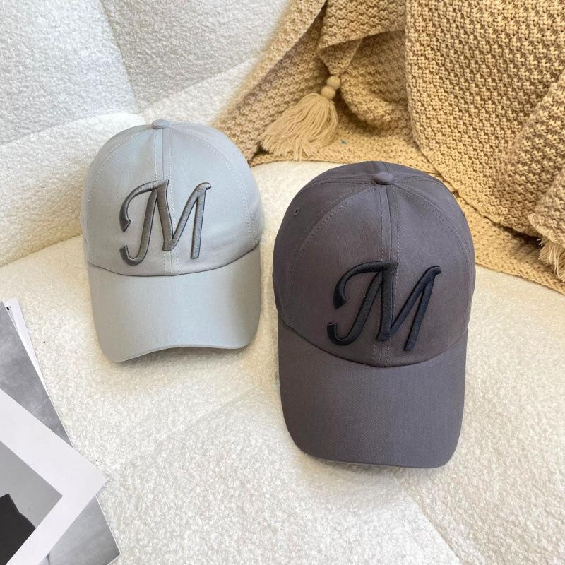 American Three-Dimensional Embroidered M-Letter Baseball Cap Children'S Blogger Trendy Face Small Sunscreen Couple Cap