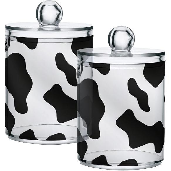 Colorful Skulls 2PC Airtight Transparent Plastic Storage Jar Food Storage Container Plastic for Food Herbs Tea etc with Storage Lid easy to use and