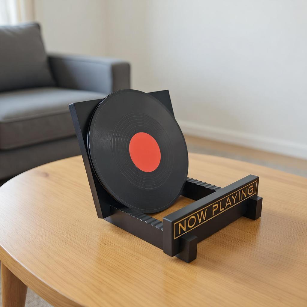 Record Storage Wooden Record Organizer Shelves Large Display for Kitchen Room Table Counter Bathroom Dorm Desk Office Living