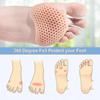 12 Pieces Silicone Forefoot Pads With Perforated Breathable Pain Relief Footpads