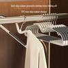 Forbedret plassbesparende kleshenger med kort hals: Sklisikker, Etterlater ikke merker, Anti-skulderdesign