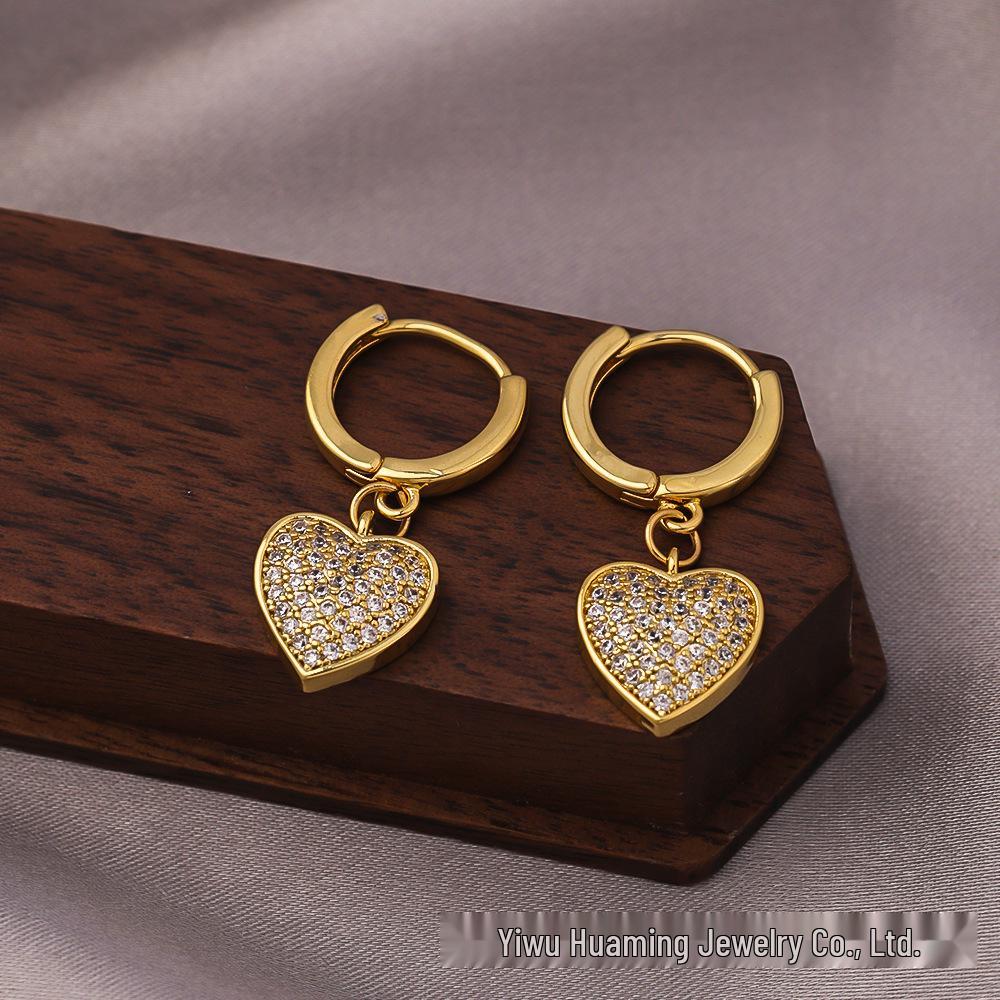 French Light Luxury Zircon Diamond Stud Earrings - Versatile & Trendy Styles