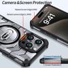 Rugged Armor Shockproof Phone Case For iPhone 16 Pro Max Magsafe Magnetic Wireless Charging TPU Frame Hard Plastic Back Cover