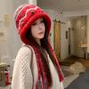 Mori Retro Jacquard Knitted Hat Winter Atmosphere Hat Women's Fair Island Wool Hat Thermal Ear Hat