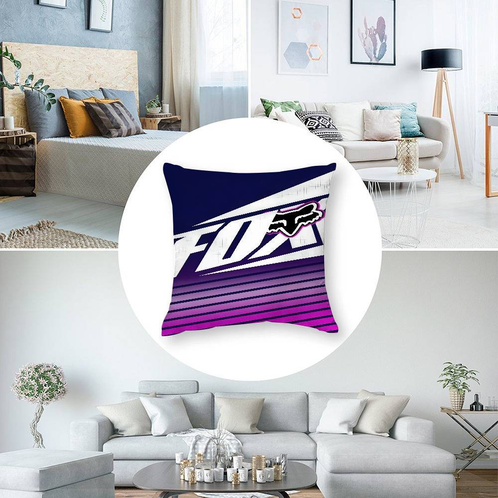 Cool Racing F-Foxes Pillow Case Short Plush Double-sided Print Square Throw Pillow Covers Sofa Home Cushion Decor