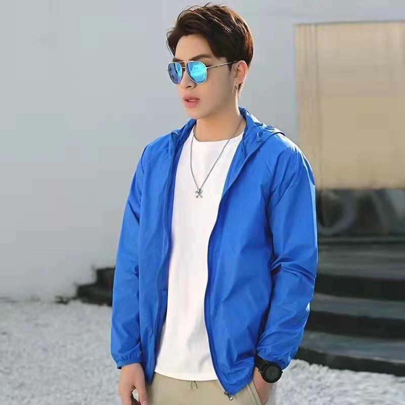 

Мужская куртка Ice Silk UV Protection большого размера - дышащее летнее пальто 7XL (215-130 Jin)