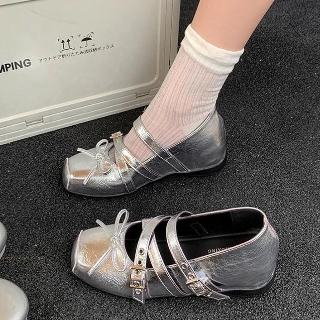 

Fashion trend retro silver square head wedge single shoes women s 2025 new summer skirt light mouth Mary Jane shoes 35 чёрный