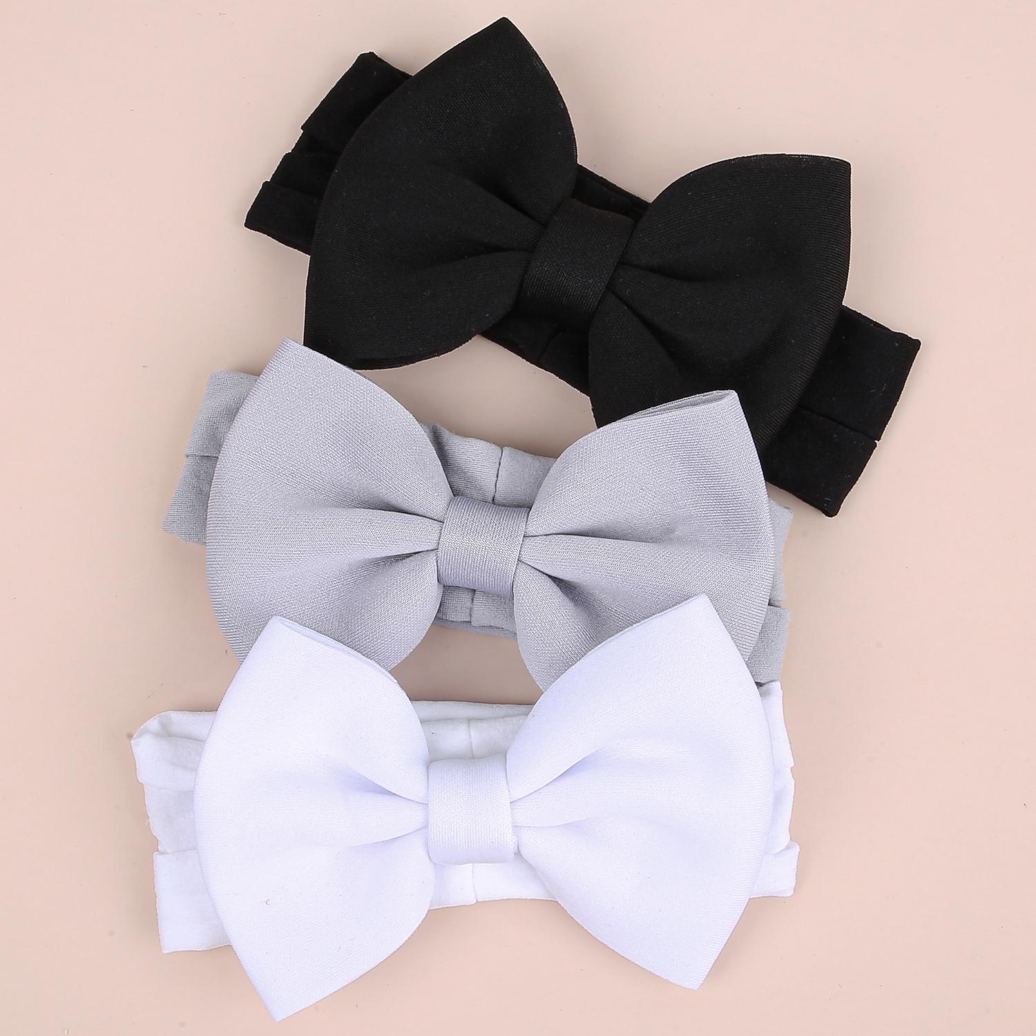 

3PCS Baby Headbands Elastic Soft Newborn Hair Bows Headbands for Baby Girl Children Turban Infant Headband Hair Accessories