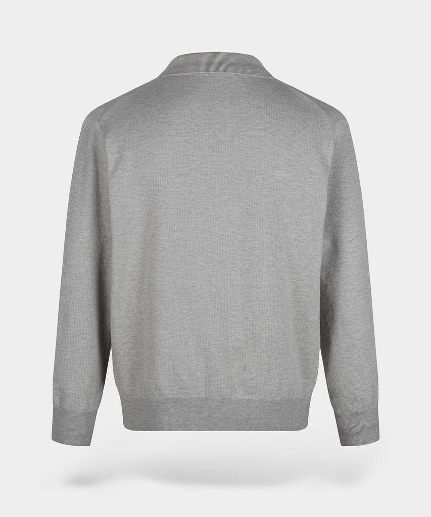 BIRBANTE Soft Washable Two-Tone Collared Knit - Ivory
