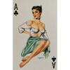 Custom Aluminum Tin Sign Art - Vintage Playing Cards and Women Wall Decor