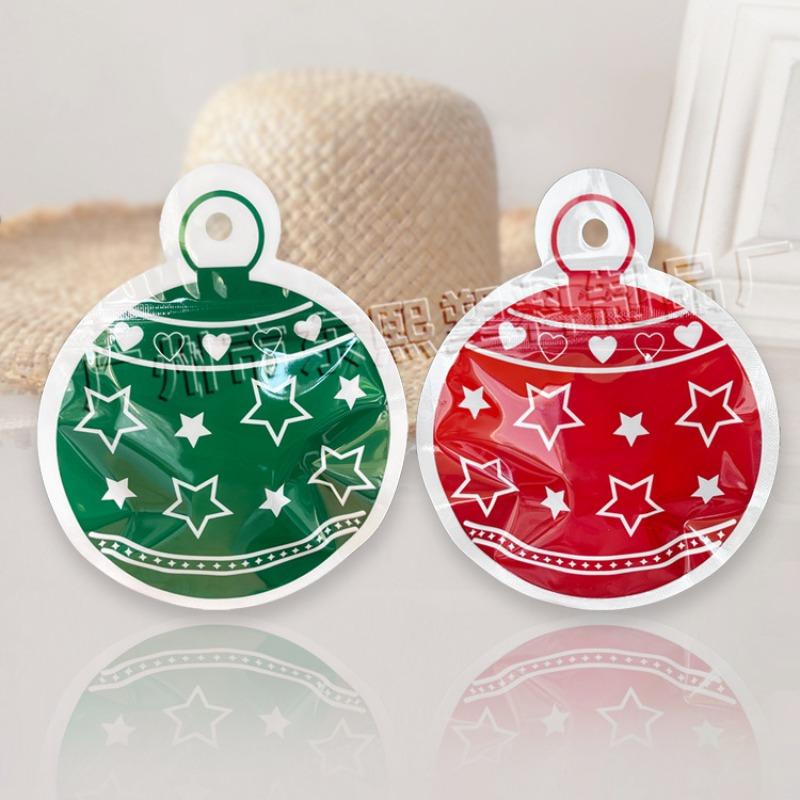 10Pcs Christmas Plastic Candy Bags Snowman Santa Claus Socks Gloves Gift Cookie Bags Christmas Party Favor Gift Decor Supplies