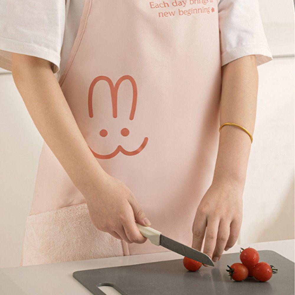 Oil-proof Kitchen Apron With Pockets Chef Work Uniform Cleaning Tool Cooking Apron  Kitchen