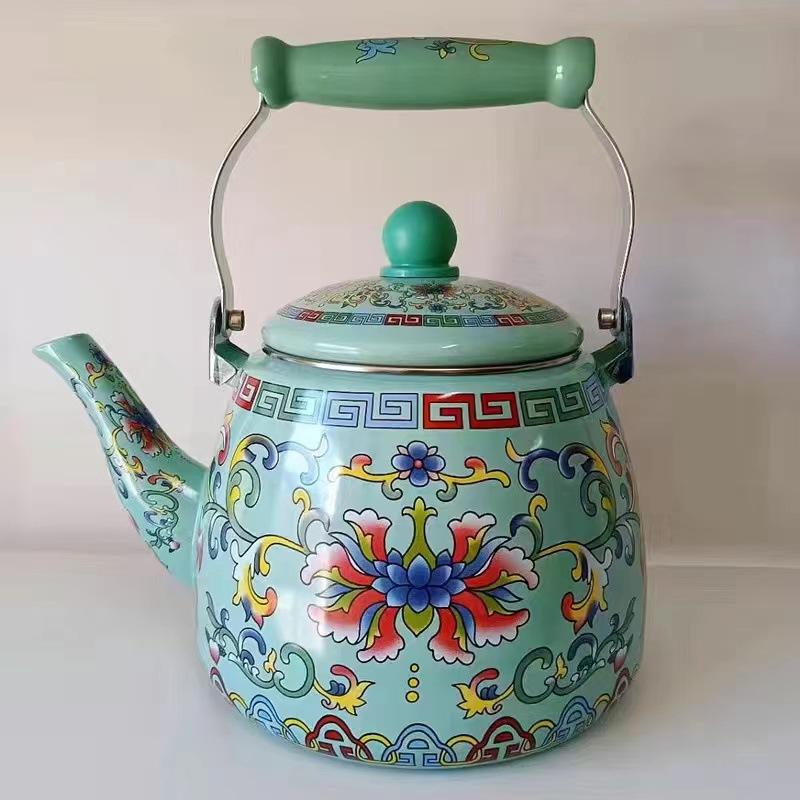 Enamel teapot Enamel enamel pot Kettle Boiling flower tea Induction cooker Universal
