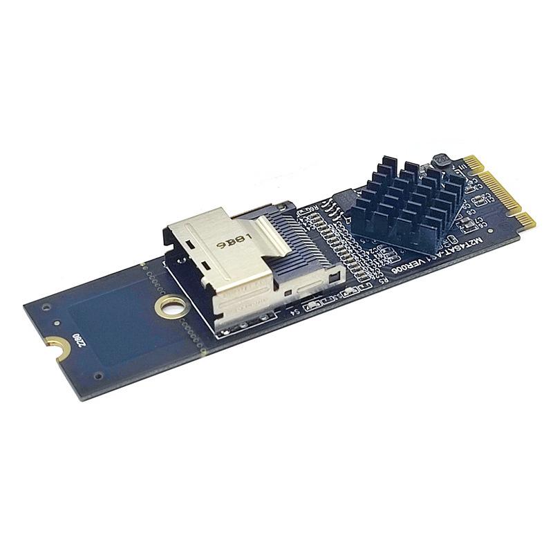M.2 NVMe to SFF-8087 SATA 3.0 Mini-SAS/SATA Adapter Card