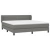 3126334 vidaXL Divan Bed with Mattress Dark Grey 160x200cm Fabric