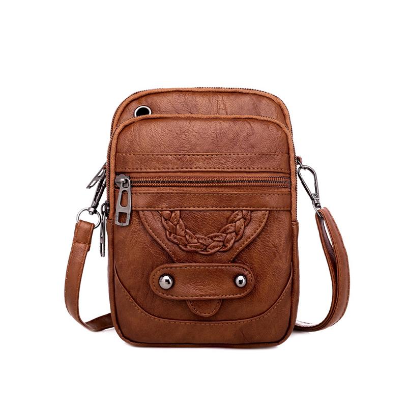 

Сумка из искусственной кожи, модные маленькие сумки через плечо, женская мини-кожаная сумка через плечо, клатч, женская сумка для телефона, кошелек, сумка коричневый