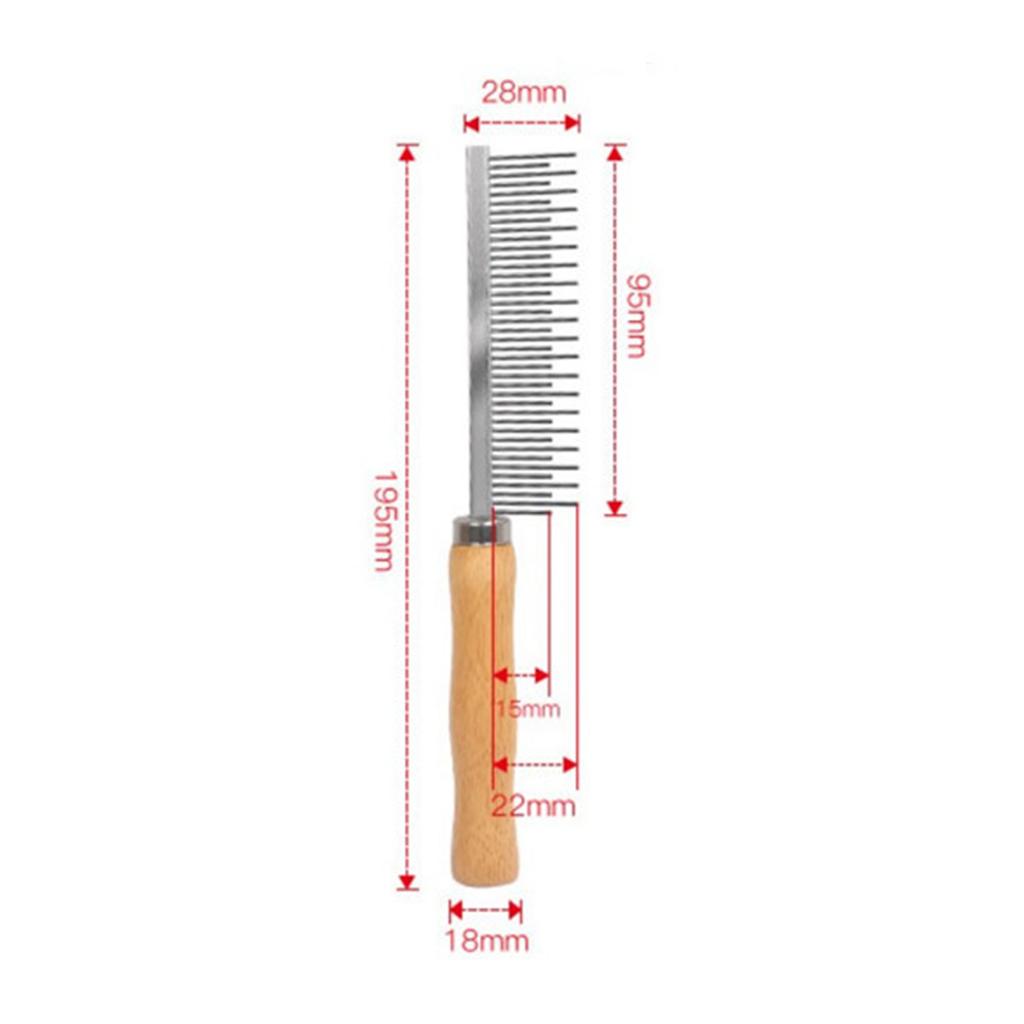 1Pc Dog Grooming Equipment Pet Hair Remover Cat Hair Comb Grooming Wooden Handle Cat Comb Smooth Hair Dog Brush Dog Accessories