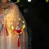 Luminous Rabbit Flower Lamp Portable Mid-Autumn Lantern Bamboo Ring Lantern  Family Activity