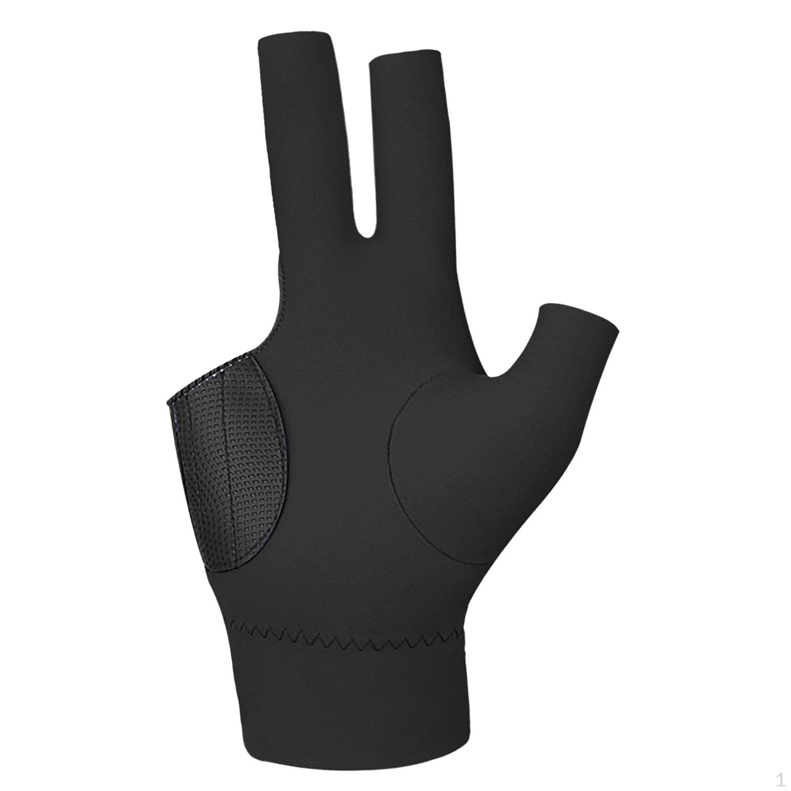 

Бильярдная перчатка с 3 пальцами, кий для женщин, профессиональная игра в снукер, спорт Black and Right