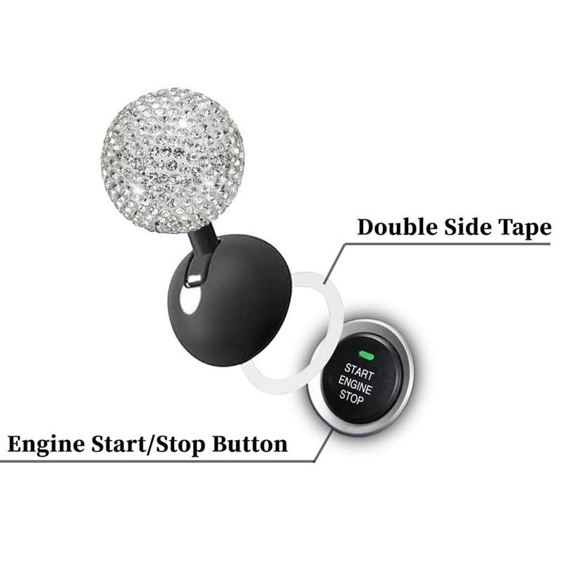 1x Car Ignition Button Stop One-Touch Protective Rocker Cover Engine Push Switch Control Lever Decoration Cover Auto Accessories