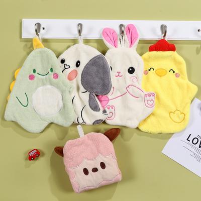 Asciugamano per le mani a forma di animale dei cartoni animati per bambini Asciugamani assorbenti per la pulizia del bagno in velluto corallo di alta qualità per la cucina